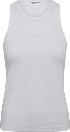 Co'Couture Geborduurde Tanktop - Dames - Tops zonder mouwen - Wit - XS - Katoen - Tops