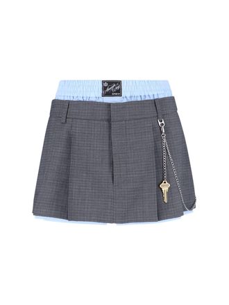スカート Mcqueen Flounced Delave Cotton Denim Mini Skirt Mcqueen Flounced Delavé Cotton Denim Mini Skirt | THE LIST