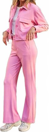Esqualo Comfortable Structured Trousers In Rose