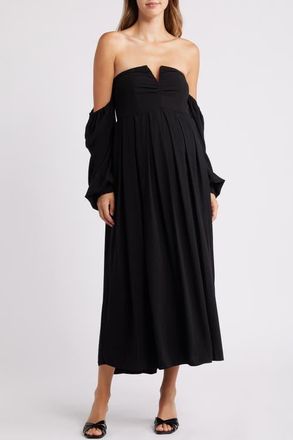 Emilia George Sabrina Gown in Black at Nordstrom, Size X-Small
