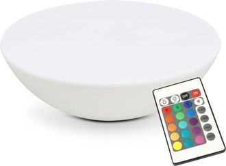 Oviala Oviala - Mesa de centro redonda con luz led