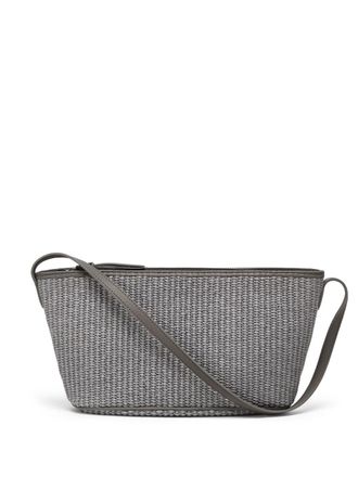 Brunello Cucinelli Monili-detail interwoven shoulder strap - women - Cotton/Polyester/Calf Leather - OS - Grey