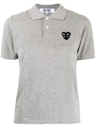 Comme Des Garçons logo-patch polo shirt - Grey