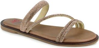 National Comfort Aranda Crystal Embellished Sandal in Platinum Suede at Nordstrom, Size 11Us