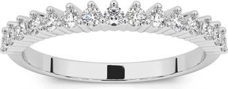 Pompeii3 3/8Ct Round Cut Designed Anniversary Band 14k Gold Lab Grown