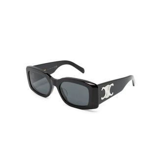 Celine Triomphe Rectangle-Frame Sunglasses - female - CELINE - Sunglasses - Black - 53 MM - Accessories