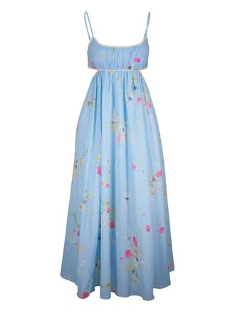 Zimmermann Lucky Picnic maxi dress - women - Cotton - 0P - Blue