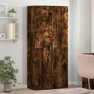 vidaXL Mueble Zapatero Madera De Ingenier&iacute;a Roble Ahumado 80x39x178 Cm Vidaxl