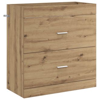 vidaXL Gabinete De Ba&ntilde;o Debajo Del Lavabo Roble Artesanal Vidaxl