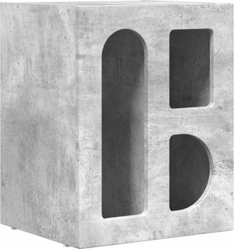 vidaXL Mesita De Noche Gris Concreto 40 X 35 X 50 Cm Vidaxl