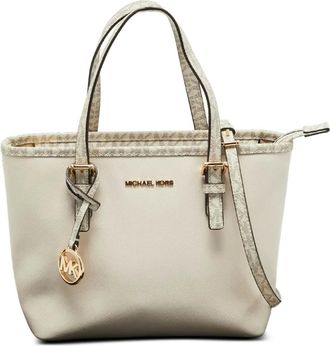 Michael Kors Leren shopper met logoprint - Wit