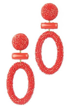 Deepa Gurnani Yolanda Drop Earrings in Red at Nordstrom