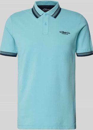 s.Oliver Red Label Regular Fit Poloshirt aus Baumwoll-Mix in Tuerkis, Gr&ouml;&szlig;e XXL