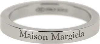 Maison Margiela Logo Ring Gioielli Silver-Uomo
