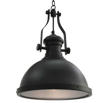vidaXL L&aacute;mpara De Techo Redonda Negra E27 Vidaxl