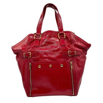 Saint Laurent Downtown Handbag Patent Red Leather Handbag (Pre-Owned)