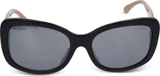 Chanel 1990-2000s zonnebril met cat-eye montuur - Zwart