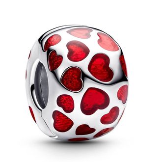 Pandora Ladies Hearts Round Clip Charm