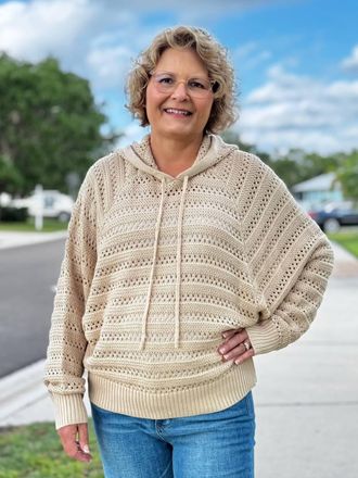 Staccato Kim Hooded Pullover Sweater In Natural