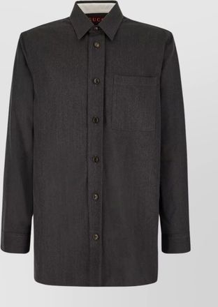 Gucci collar long sleeves chest pocket