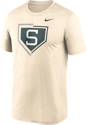 Nike Michigan State Primetime Baseball Icon Legend Nike Mens Dri-FIT College T-Shirt in White | NKGK15AMST-XVX