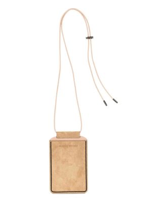 Brunello Cucinelli Pouch per smartphone in pelle scamosciata - Marrone
