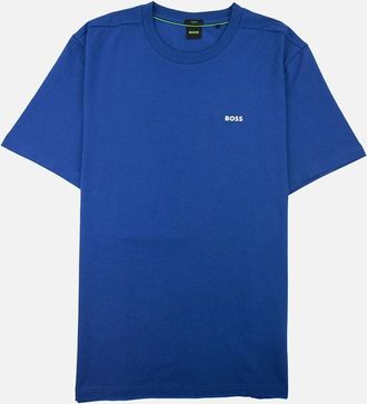 HUGO BOSS Mens Hugo Boss Contrast Printed Logo Tee Elec Blue - Size: 40