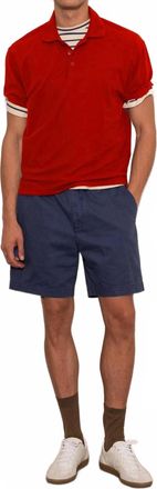 Alex Mill Garment Dyed Polo In Vintage Red