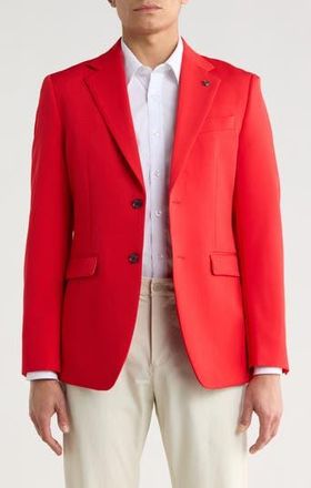 T.R. Premium Slim Fit Cotton Blend Blazer in Red at Nordstrom Rack, Size Large