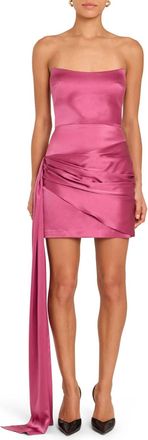 Amanda Uprichard Alaia Mini Dress In Cinder Rose