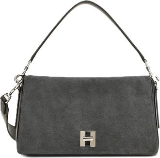 Hogan Suede Nappa Leather H-Clasp Shoulder Bag