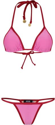Amir Slama x Jade Picon tie embellished bikini - Pink