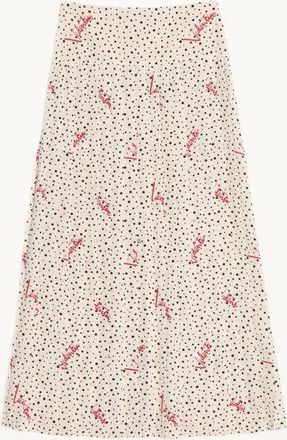 Valentino Plusdepois Bubble Print Crepe de Chine Skirt Woman VANILLA/MULTICOLOUR 36