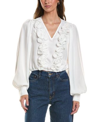Gracia V-Neck Detailed Crop Top