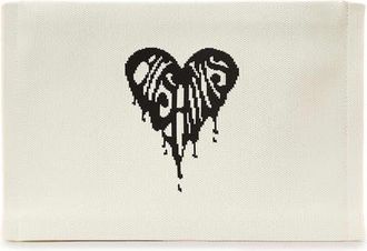 AllSaints Izzy Heart Clutch in White at Nordstrom