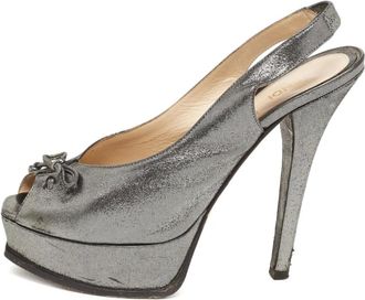 Fendi Sandali Fendista Bow 140mm - Grigio