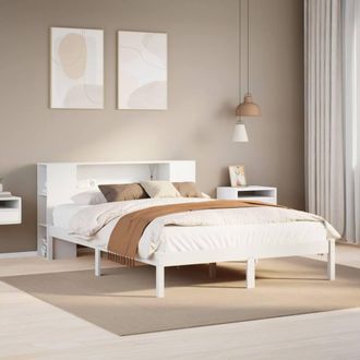 Berkfield Home Bookcase Bed without Mattress White 140x200 cm Solid Wood Pine