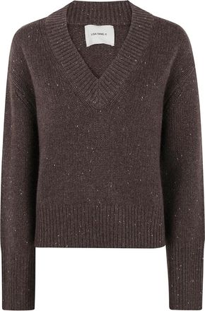 Lisa Yang Su&eacute;ter Anella Sparkle - Knitwear - Mujer - Marr&oacute;n - S