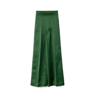Viktor & Rolf Wide Trousers, female, Green, S, Viktor & Rolf Trousers Green