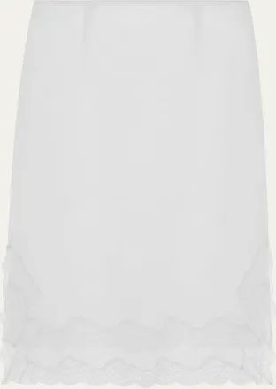16Arlington Saveto Lace-Trim Midi Skirt