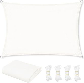 Woltu Woltu - Lona Impermeable Multiusos Para Exterior 2,5x3,5m De 200 G/m&sup2; Cubre Ojales Crema