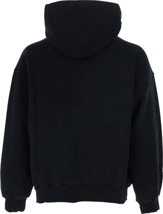 Balenciaga Mens Hoodie Medium Fit Black Cotton Sweatshirts Sweater