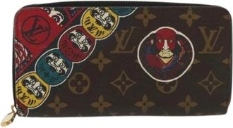Louis Vuitton Pre-owned Vintage Canvas Portemonnee - Dames - Vintage Accessoires - Bruin - ONE Size - Vintage