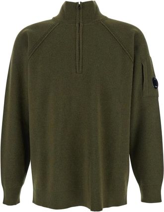 C.P. Company C.p. Company, Truien & Vesten, Heren, Groen, XL, Wol, Turtleneck Trui