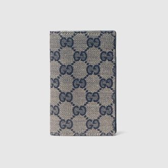 Gucci Essence Classic Card Case, Blue, Leather