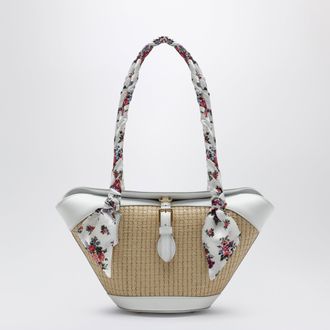 Dolce & Gabbana Capri raffia coffa bag in cream and white