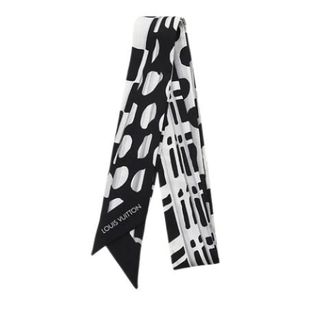 Louis Vuitton Pre-owned Scarves, female, Black, Size: ONE SIZE Pre-owned Vintage Silk Scarf
