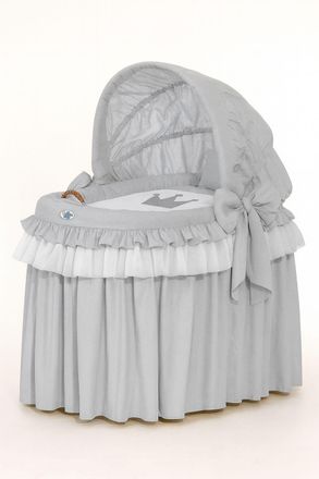 OEM Mois&eacute;s De Mimbre Con Capota Plegable - Little Princess Gris
