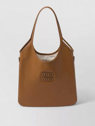 Miu Miu ivy leather tote bag double handles