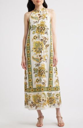 Elie Tahari The Athena Print Sleeveless Maxi Dress in Sunray Floral Print at Nordstrom, Size 12